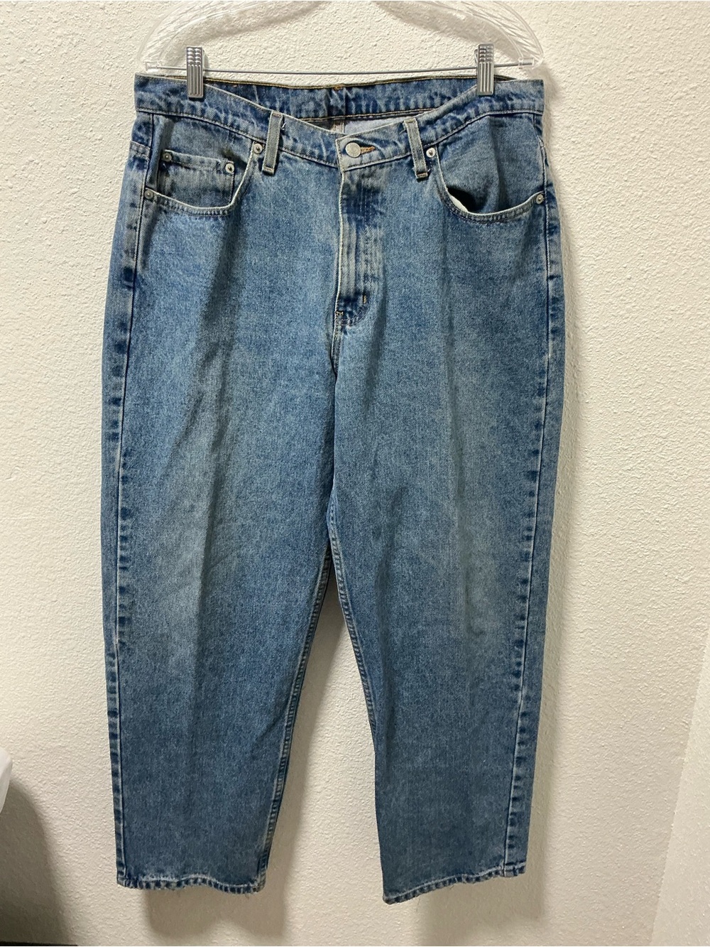 Vintage Polo jeans co Ralph Lauren loose jeans 34x30 acid wash 90s skater Y2K